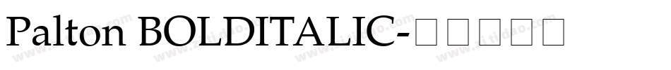 Palton BOLDITALIC字体转换